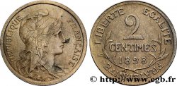 2 centimes Daniel-Dupuis, flan mat 1898  F.110/2 SUP 