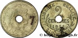 Essai de 2 centimes Daniel-Dupuis, perforé 1911  VG.4701