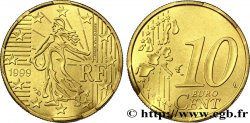 EUROPEAN CENTRAL BANK 10 centimes d’euro, premier type avec tranche aux cannelures fines 1999 Pessac