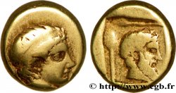 ÉOLIDE - ÎLE DE LESBOS - MYTILÈNE Hecté ou sixième de statère en électrum TB+