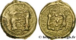 MELDES (Région de Meaux) Potin à l’oiseau et animaux affrontés - grènetis d’annelets TTB