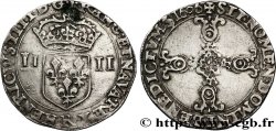 HENRI IV LE GRAND Quart d écu, écu de face, 2e type 1606 Saint-André de Villeneuve-lès-Avignon TTB