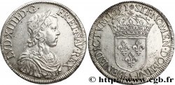 LOUIS XIV LE GRAND OU LE ROI SOLEIL Écu à la mèche longue 1651 Paris SUP