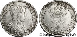 LOUIS XIV LE GRAND OU LE ROI SOLEIL Demi-écu à la mèche longue 1648 Paris TTB