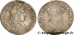 LOUIS XIV LE GRAND OU LE ROI SOLEIL Demi-écu au buste juvénile, 1er type 1660 Rennes TB+/TTB