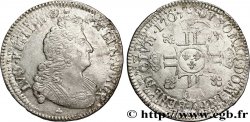 LOUIS XIV LE GRAND OU LE ROI SOLEIL Demi-écu aux huit L, 2e type 1705 Riom TB+/TTB