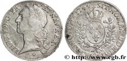 LOUIS XV DIT LE BIEN AIMÉ Écu dit  au bandeau  1744 Tours TB+