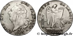 LOUIS XVI (MONARQUE CONSTITUTIONNEL)  Écu dit  au génie , légende FRANÇOIS 1793 Bayonne TTB