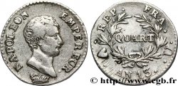 Quart (de franc) Napoléon Empereur, Calendrier révolutionnaire 1805 Turin F.158/17 TB 
