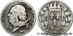 5 francs Louis XVIII, tête nue 1818 Bayonne F.309/34 TB 