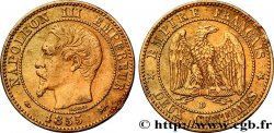 Deux centimes Napoléon III, tête nue 1855 Lyon F.107/29 TTB 
