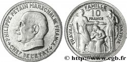 Essai de 10 francs Pétain en aluminium par Bazor/Vézien 1943  VG.- - VZ 