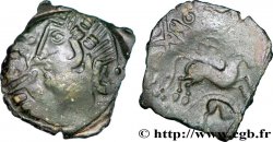 AULERQUES ÉBUROVICES (Région d Évreux) Bronze au cheval, au sanglier et à la rouelle, surfrappé sur un bronze COIIAT