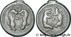 SUESSIONS (région de Soissons) Potin aux animaux affrontés, classe II TTB+