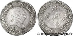 HENRI III Demi-franc au col plat 1587 Saint-Lô
