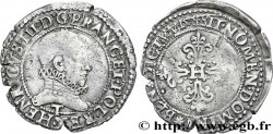 HENRI III Quart de franc au col fraisé 1578 Nantes TB+/TTB