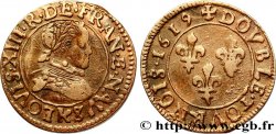 LOUIS XIII LE JUSTE Double tournois, type 4 1619 Bordeaux TTB