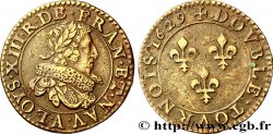 LOUIS XIII LE JUSTE Double tournois, type 6 de Paris 1629 Paris SUP/TTB+