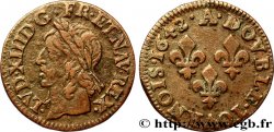 LOUIS XIII LE JUSTE Double tournois, type de Warin 1642 Corbeil