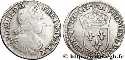 LOUIS XIV LE GRAND OU LE ROI SOLEIL Quart d écu à la mèche longue 1651 Bayonne TB+/TTB