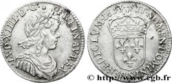 LOUIS XIV LE GRAND OU LE ROI SOLEIL Douzième d écu à la mèche longue 1653 Troyes TTB