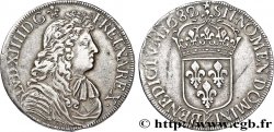 LOUIS XIV LE GRAND OU LE ROI SOLEIL Écu à la cravate, 1er type, 4e buste de Bordeaux 1682 Bordeaux TTB