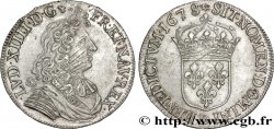 LOUIS XIV LE GRAND OU LE ROI SOLEIL Demi-écu à la cravate dit du  Parlement , 1er type 1678 Lyon TTB+
