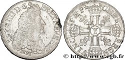 LOUIS XIV LE GRAND OU LE ROI SOLEIL Écu aux huit L, 1er type 1691 Bourges SUP/SPL