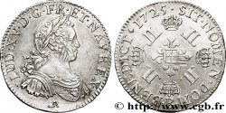 LOUIS XV DIT LE BIEN AIMÉ Demi-écu dit  aux huit L  1725 Rouen TTB+