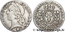 LOUIS XV DIT LE BIEN AIMÉ Vingtième d écu aux branches d’olivier, tête ceinte d’un bandeau 1743 Lyon TB+/TTB