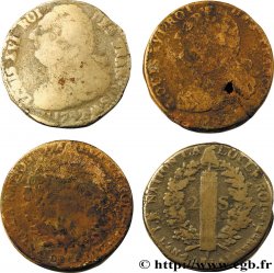 LOUIS XVI (MONARQUE CONSTITUTIONNEL)  2 sols dit  au faisceau , type FRANÇOIS, lot de 21 ex. 1792 Ateliers divers 