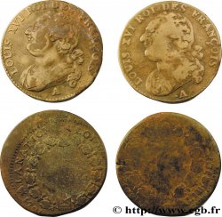 LOUIS XVI 12 deniers dit  au faisceau , type FRANCOIS, lot de 20 ex. 1791-1792 Ateliers divers