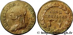 Cinq centimes Dupré, grand module 1797 Rouen F.115/10 VG 