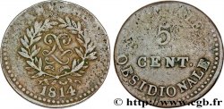 5 cent. Anvers au double L, frappe de l’arsenal de la marine 1814  Anvers F.115E/1 var.