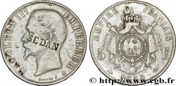 5 francs Napoléon III, tête nue, contremarqué SEDAN 1855 Paris F.330/3 var.