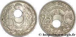 25 centimes Lindauer, maillechort, perforation décentrée 1939  F.172/3 SUP 