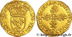 CHARLES IX Écu d or au soleil, 1er type, sans le titre REX 1564 Bordeaux