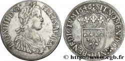 LOUIS XIV LE GRAND OU LE ROI SOLEIL Écu à la mèche longue 1646 La Rochelle TTB
