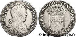 LOUIS XIV LE GRAND OU LE ROI SOLEIL Demi-écu à la mèche longue 1656 La Rochelle TB+/TTB