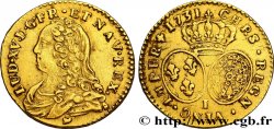 LOUIS XV DIT LE BIEN AIMÉ Demi-louis d or aux écus ovales, buste habillé 1731 Limoges