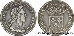 LOUIS XIII LE JUSTE Piéfort de poids quadruple du douzième d écu, 3e type, 2e poinçon de Warin 1643 Paris, Monnaie du Louvre TTB/TTB+