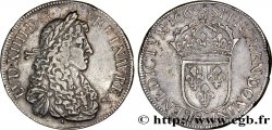 LOUIS XIV LE GRAND OU LE ROI SOLEIL Écu au buste juvénile, 2e type 1667 Aix-en-Provence TTB/TTB+