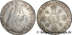 LOUIS XIV LE GRAND OU LE ROI SOLEIL Écu aux huit L, 2e type 1704 Reims TB+/TTB