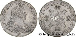 LOUIS XV DIT LE BIEN AIMÉ Demi-écu dit  aux huit L  1725 Rouen TTB+