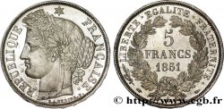 5 francs Cérès, IIe République 1851 Paris F.327/7 SUP 