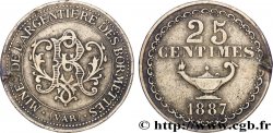 MINES DE L’ARGENTIÈRE-DES-BORMETTES 25 Centimes 