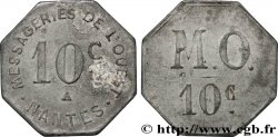 TRANSPORTS (TRAINS, BUS, TRAMWAYS, BATEAUX...) 10 Centimes - Messageries de l’Ouest Nantes