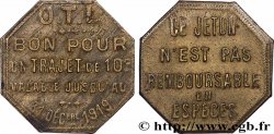 TRANSPORTS (TRAINS, BUS, TRAMWAYS, BATEAUX...) 10 Centimes - Trajet O.T.L (Omnibus Tramways de Lyon) Lyon