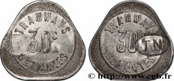 TRANSPORTS (TRAINS, BUS, TRAMWAYS, BATEAUX...) 30 Centimes - Tramways de Nantes Nantes