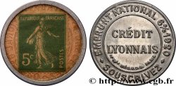CREDIT LYONNAIS Timbre 5 Centimes Crédit Lyonnais Paris